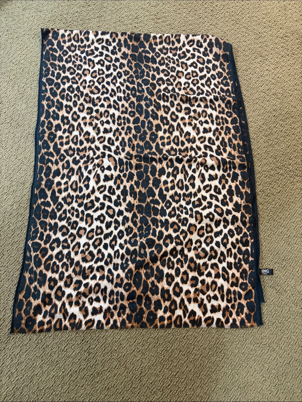 INC International Concepts Leopard Scarf one size leopard/cheetah print
